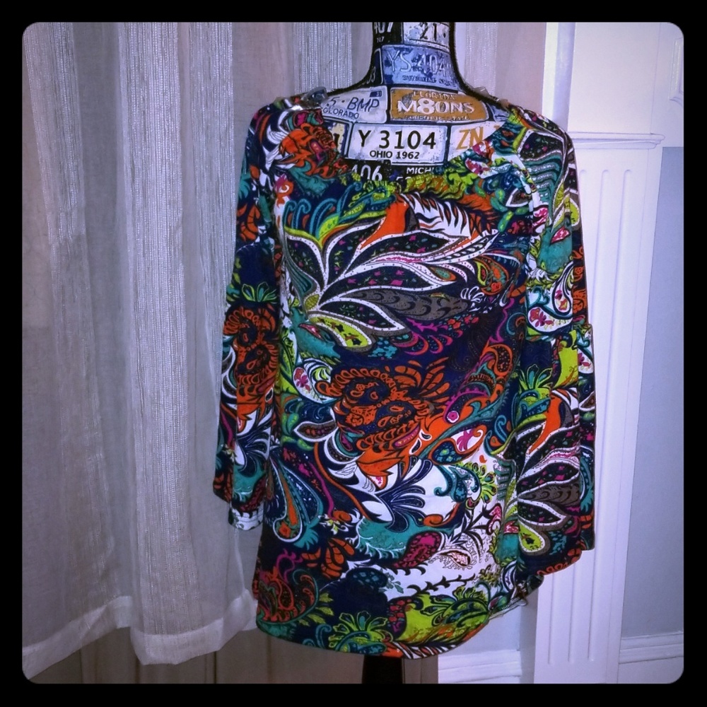 Paisley printed mini dress
